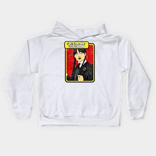 Wednesday comic art Kids Hoodie